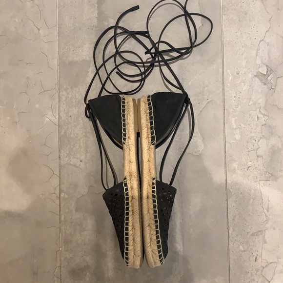 FRYE ROUND TOE ESPADRILLES LACE UPS - Picture 2 of 3